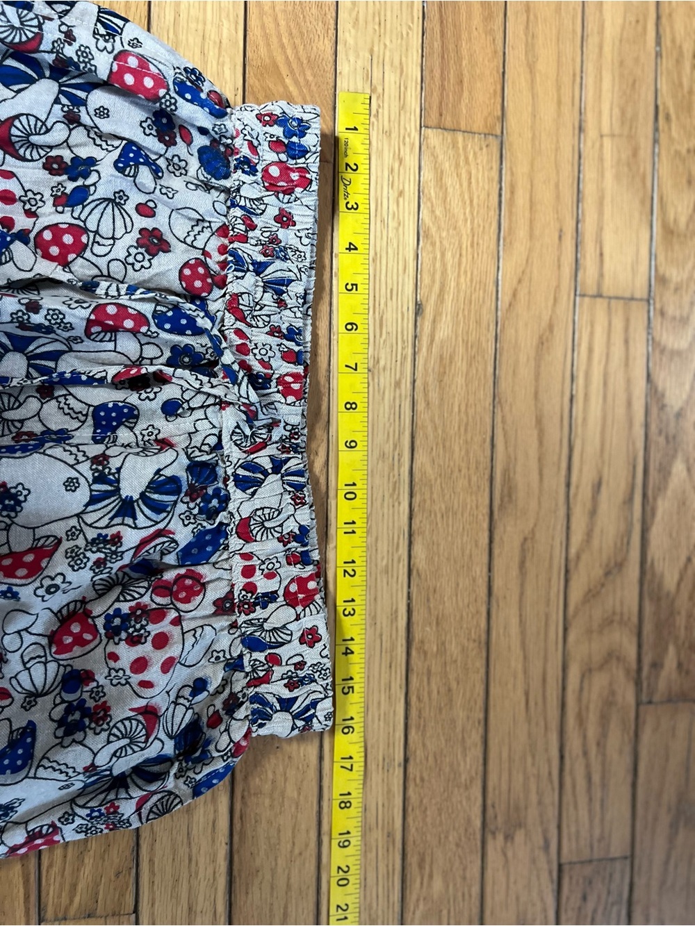 Ragstock mushroom Women’s cargo Wide leg pants Size X-Large Cotton Red Blue AOP - Picture 10 of 12